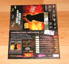 Vintage Sudden Strike German Card Ad / Flyer Advertisement