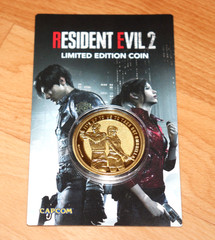 Resident Evil 2 Capcom Limited Edition Coin Gold Edition Collectible PS4 Xbox