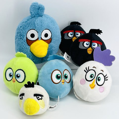 MIXED LOT OF 7-2012-2021 ROVIO ANGRY BIRDS PLUSH-MOBILE GAMES-BURGER KING