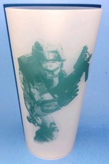 Halo 2 Spartan Plastic Pint Cup Official Bungie Store Merchandise 2004 – RARE