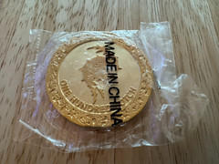 Suikoden IV 100 Potch Golden Coin ~ Promo Item ~ RARE ~ Prize from treasure hunt