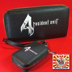 Resident Evil 4 Biohazard RE4 Leon S Kennedy Lot 2 Wallet Key Case Set Black JP