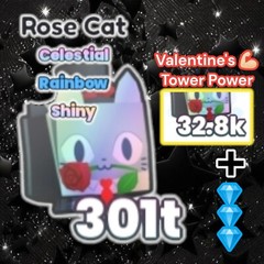 Shiny Rainbow Rose Cat + 5 Million Diamonds. PS99. OP. Same Day