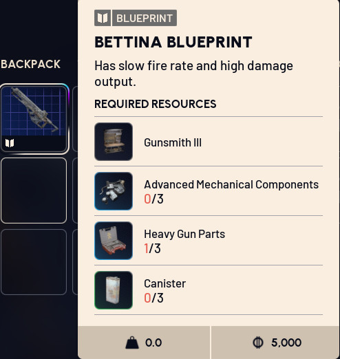 Bettina Blueprint – ARC Raiders – All platforms – Fast & Easy! – US Based Seller