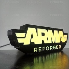 Arma Reforger RGB Gaming Lamp – LED Light Box for Streamer Setup, RGB, Gamer