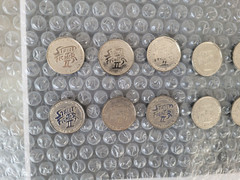 Street Fighter 2 II Arcade Coins Tokens Complete Silver Champion Edition Set 12