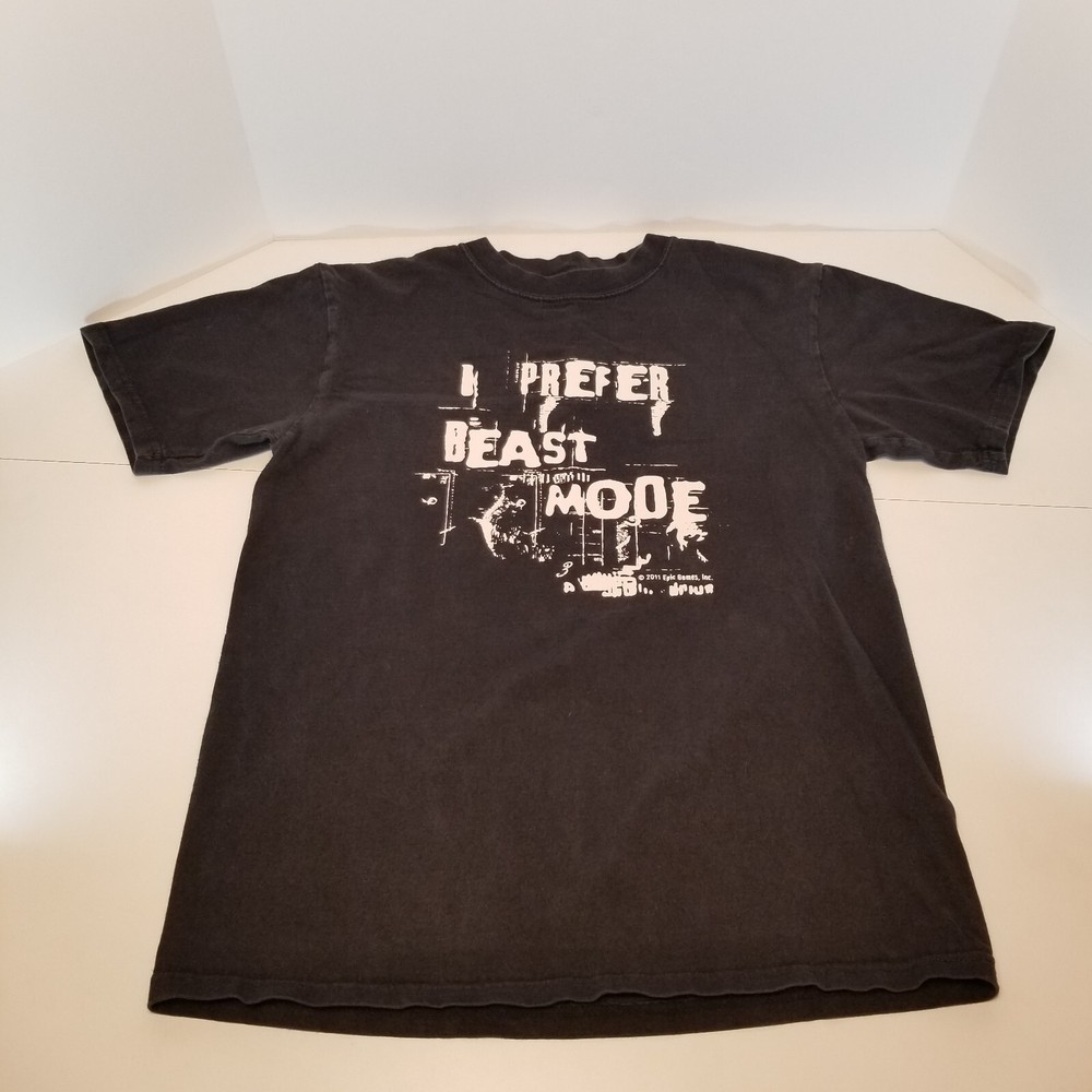 Gears Of War 3 I Prefer Beast Mode T-Shirt Black w/white letters Without Tags.