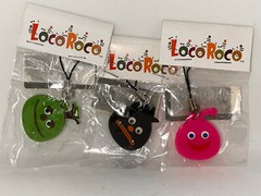 Lot of 3 PlayStation Portable PSP LoCo RoCo Phone Charm Pink Green Black