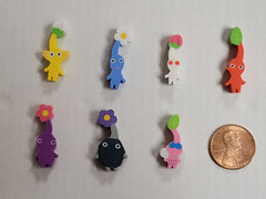 Pikmin 3 Mini Eraser Set (2023) Brand New Japan Import Full Set of 12 in Bottle