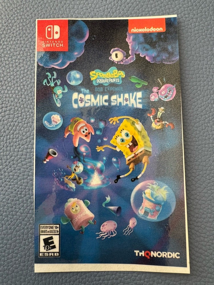 Cosmic Shake Nintendo Switch Laminated Store Shelf *Display Card ***ONLY