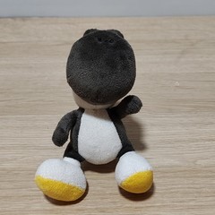 Yoshi Island DS Black Yossy Plush Toy 2007 Nintendo Sanei Super Mario Japan 6″