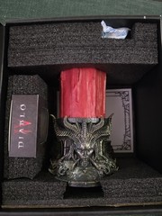 SDCC 2023 Diablo 4 Lilith & Inarius LED Candle & Creation Pin & Archangel Pin
