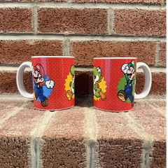 Nintendo Super Mario Bros Ceramic Mug Set Mario Luigi Yoshi Red Coffee Cups