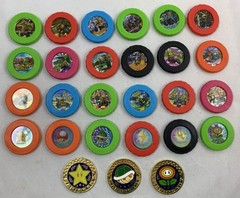 Super Mario Kart Coins PLUS Set of 27 Nintendo Merchandise Metal Coins