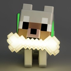 Mojang Minecraft Wolf GloBuddies Light Color Changing Licensed Night Lamp Decor