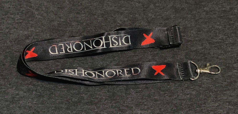 NEW Dishonored Rat Plague Logo Lanyard GameStop Promo Swivel Trigger Clip