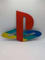 Large 3D Printed Playstation Wall Art Game Logo Display Sign For Collections