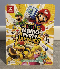 Super Mario Party Jamboree Nintendo Switch promotional counter display standee