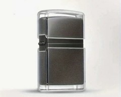 FALLOUT VAULT-TEC CHROME FLIP LIGHTER (Vault-Tec Gold Logo) Tin Case & Protector