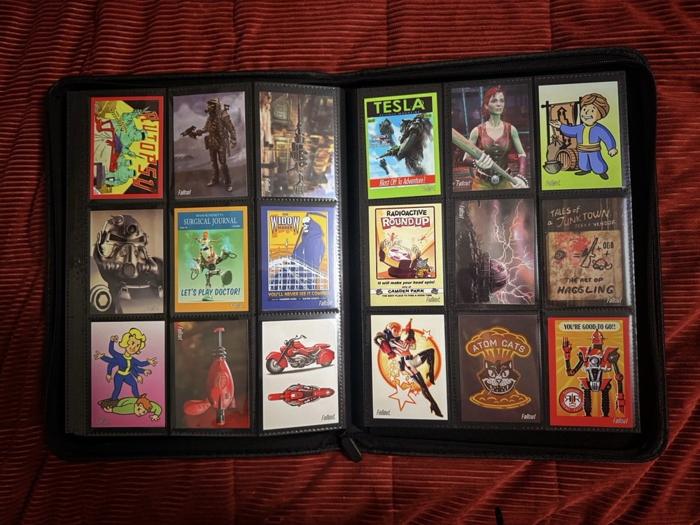 Complete Fallout Trading Card Base Set (Series 1 & 2) In Binder