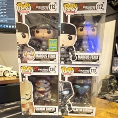 Funko Pop! Games Gears of War Lot 4 Marcus Fenix Swarm Sniper, clayton carmine