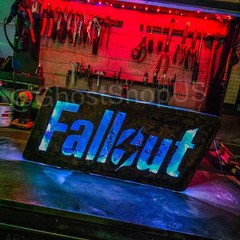 Fallout LED Light-Up Post-Apocalyptic Rustic Steel Metal Video Game Sign!