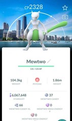 Pokémon Shiny Mewtwo Chicago background Go Fest 2026 – Trade20kStardust SALE