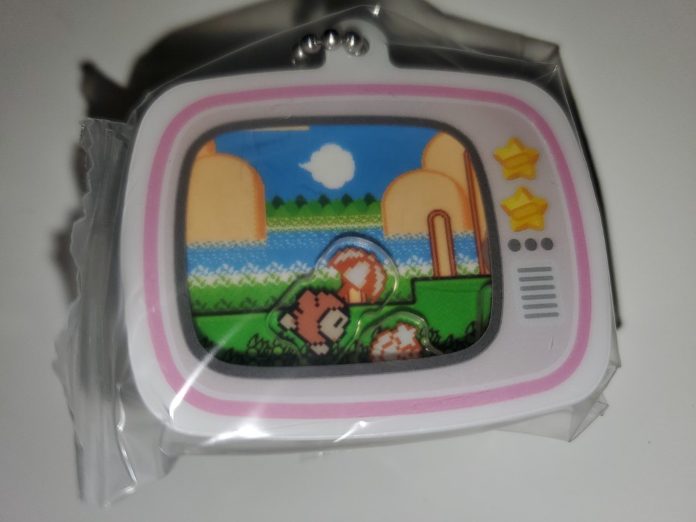 New 2025 Kirby Acrylic Charm Shaker Keyring Bandai Namco Gashapon shaking sound