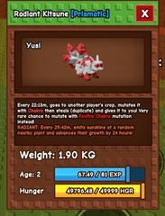 grow a garden prismatic kitsune