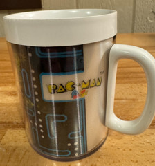 Pac-Man 1980 Vintage Plastic Lenticular 8oz Cup Mug By Eagle Made USA