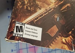 2008 Xbox 360 Gears of War 2 Countertop Large Store Display Box 18″x 12-1/2″