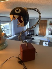 Rare Super Mario Brothers Bros Chain Chomp Lamp Light Game Room Collectible Nice