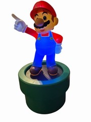 Nintendo Super Mario LED Desk Lamp Light Up Warp Pipe Mini USB Battery WORKS