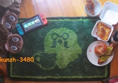Animal Crossing Brewster Coffee Carpet Game Tufting Floor Mat Soft 80*60cm Green
