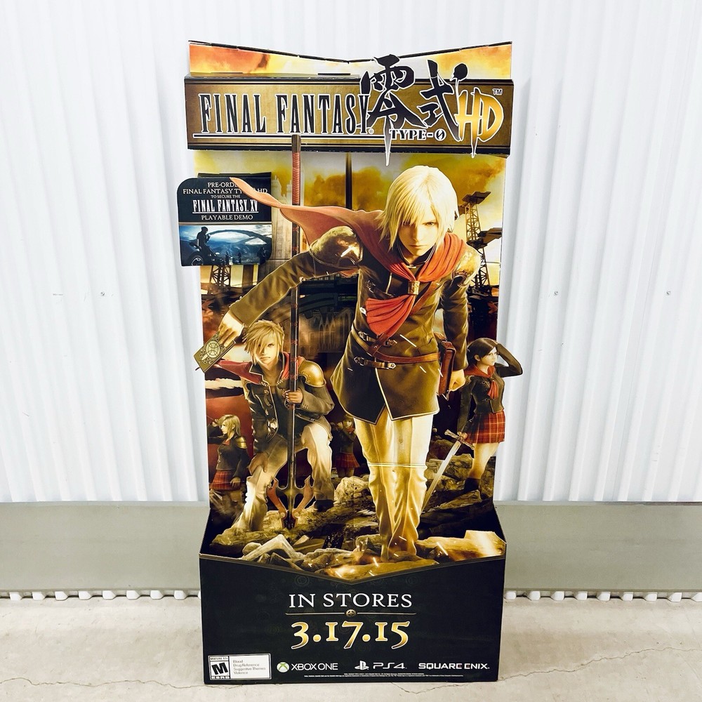 Final Fantasy Type O Standee Store Display XBOX PS4 3D 2015 Game Stop Authentic