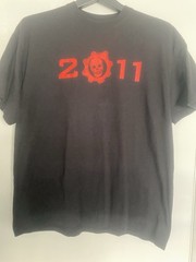 GEARS OF WAR 3 2011 T-Shirt Black XLarge Red Crimson Omen GOW Pit/pit24”