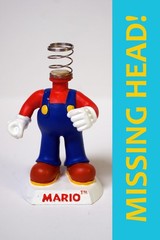 Rare 2001 BD&A Nintendo SUPER MARIO Bobblehead Body ONLY Missing Head!
