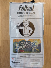 Fallout Auto Sun Shade – Vault Boy “Good Morning” Design – 55″x27.5″