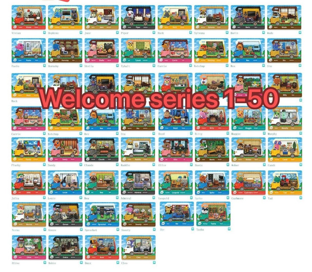Villager Amiibo Animal Crossing New Horizon ALL 508pcs Sanrio RV Free sticker