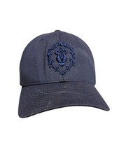 World Of Warcraft Alliance Flexfit Hat L-XL Blizzard JINX Navy Blue Logo Cap