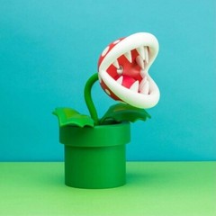 Nintendo Super Mario Bros Mini Piranha Plant Posable Lamp Night Light Décor NEW