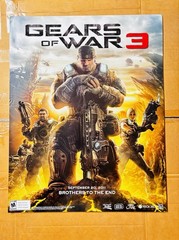 Gears of War 3 Launch Embossed Promo 22×28 Poster Xbox New Condition
