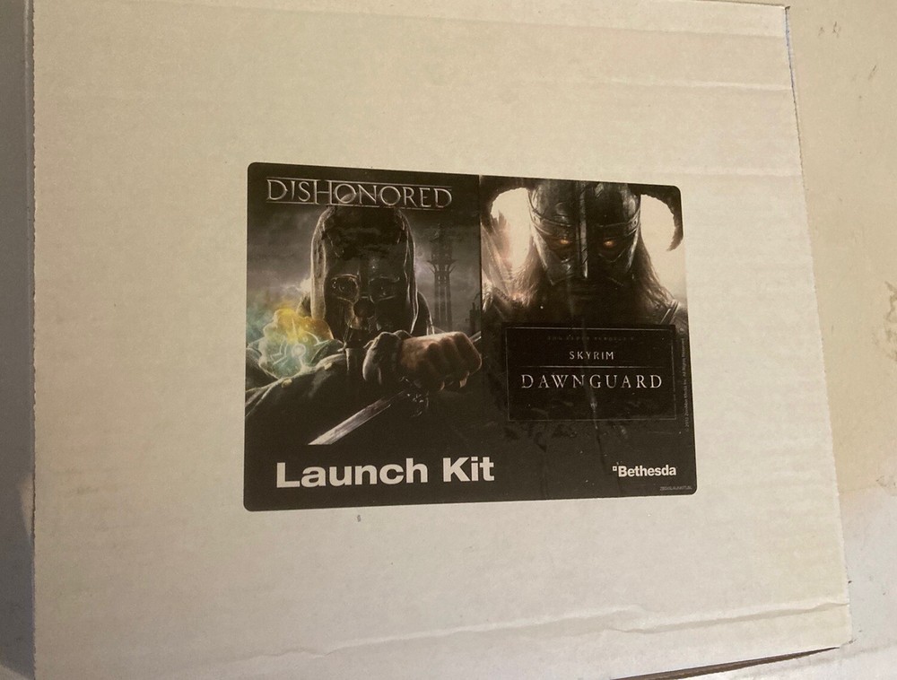 Dishonored Skyrim Dawngaurd Launch Kit Pres Kit Bethesda Shirt Mask Speakers