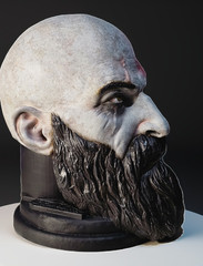 God of War Kratos Headphone Stand – Kratos Bust | Gaming Desk Display