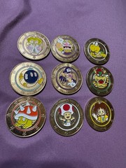 Super Mario Coins Nintendo Bowser, Peach, Waluigi, Wario, Toad, Daisy, Bob omb