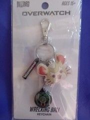 Overwatch Wrecking Ball Keychain Hammond Hamster NEW Blizzard Ent Video Game 5″