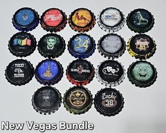 “WEATHERED” Fallout Inspired New Vegas Bottlecap Bundle of 18 Caps *Handmade*