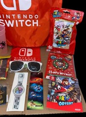 Nintendo Switch Promo Swag Bags: 20 Items Sunglasses Keychains Puzzles & More