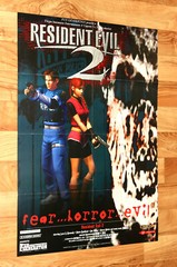 1997 Resident Evil 2 Leon & Claire Redfield Capcom PS1 Vintage Very Rare Poster