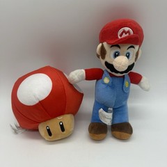Nintendo Super Mario Plush Mario And Mushroom Lot Of 2 Video Game Characters